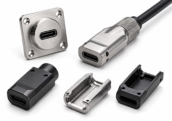 Custom  CNC Panel and Device Interface USB-C Cable Housing Machining