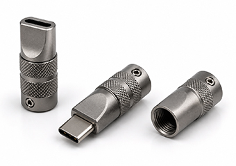 Custom CNC Machining Titanium Alloy USB Type C Metal Housing