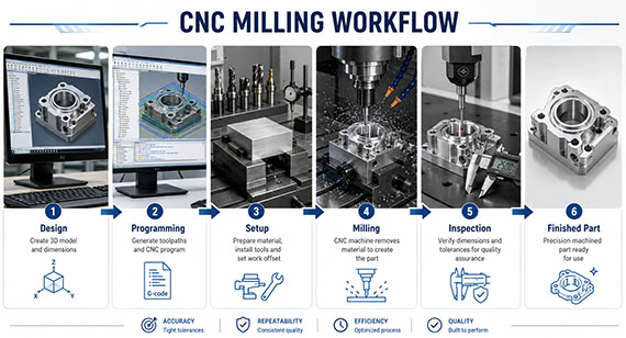 CNC Milling Process Work