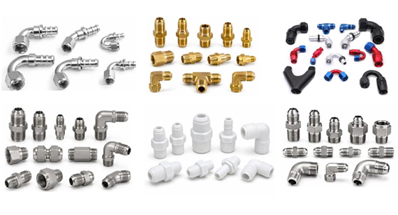 CNC AN Hose End Fittings Made by Various Materials CNC AN Hose End Fittings Made by Various Materials