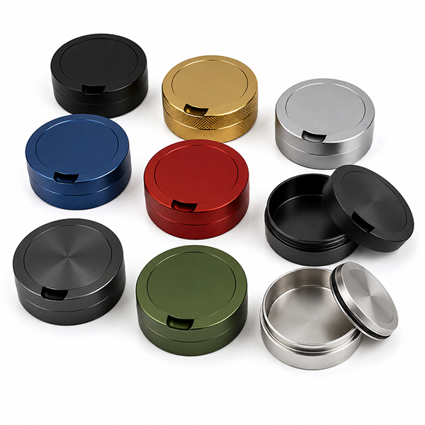 Custom CNC Machined Metal Snuff and Snus Cans