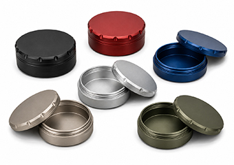 Bead Blasting + Anodizing CNC Machining Snuff & Snus Cans