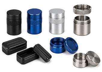 Custom CNC Machining EDC Pill Case Lid & Body Assemblies