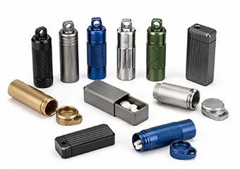 Custom CNC Machining EDC Brand Metal Pill Cases Containers
