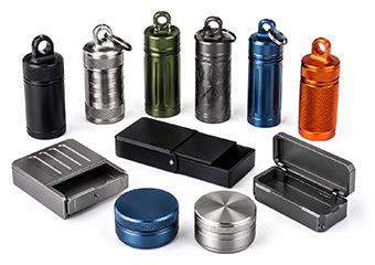 Custom CNC Machining Outdoor Equipment & Accessories EDC Metal Pill Bottle Cases Box Containers