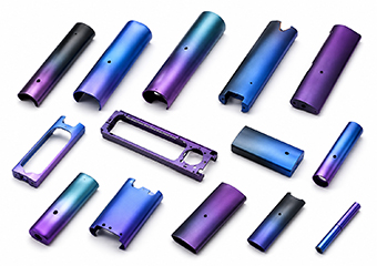 Custom CNC Machined Multi-Color Gradient Anodized Aluminum Covers & Frames