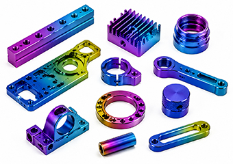 6063 Aluminum Multi-Color Anodizing CNC Machining Parts