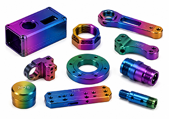 7075 Aluminum Multi-Color Anodizing CNC Machining Parts