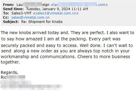 Customer Reviews – Packaging, Workmanship & Communication