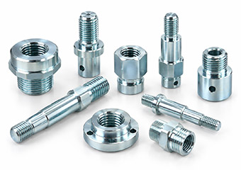 Custom Zinc-Plated CNC Machined Turned Threaded Components
