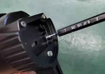 Thread inspection for motorcycle foot peg CNC components