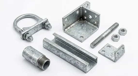 CNC Machining Steel Components with Hot-Dip Galvanization
