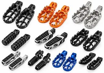 Custom CNC Adventure Motorcycles Footrests & Foot Peg Machining