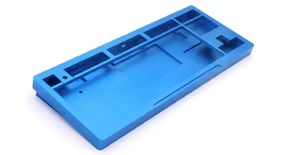 CNC Machining 6061 keyboard Case Housing with Royal Blue Anodized Color CNC Machining 6061 keyboard Case Housing with Royal Blue Anodized Color