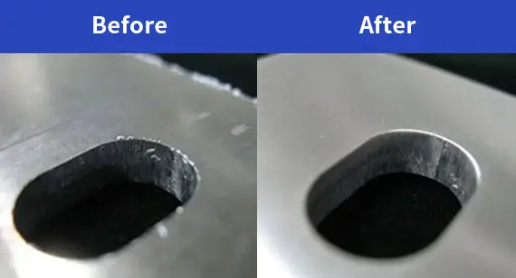 Deburring Aluminum CNC Machined Parts Before After Deburring Aluminum CNC Machined Parts Before After