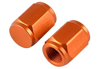 Custom CNC Machined Hex & Wrench-Flat Valve Stem Caps