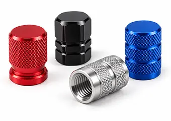 Custom 6061-T6 Aluminum Tire Valve Stem Caps & Covers CNC Machining
