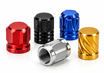 Custom 7075-T6 Aluminum Tire Valve Stem Caps & Covers CNC Machining