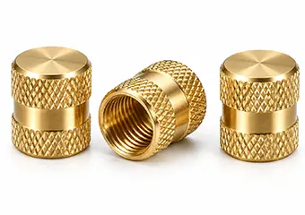 Custom C360 Brass Tire Valve Stem Caps & Covers CNC Machining