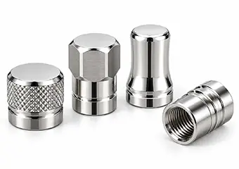 Custom CNC Machined Nickel Chrome Plating Tire Valve Stem Caps & Covers