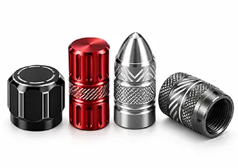 Custom CNC Machined Laser Marking & Engraving Tire Valve Stem Caps & Covers