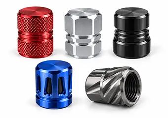 Custom CNC Machined Tire Valve Stem Caps & Covers for Forged & Custom Wheels