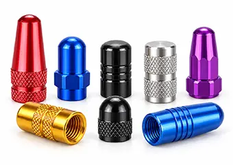Custom CNC Machined Tire Valve Stem Caps & Covers for Bicycle & E-Bike Component