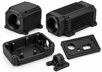 Custom CNC Machined Bead Blasting and Black Anodizing Thermal Imaging Camera Housings and Enclosures